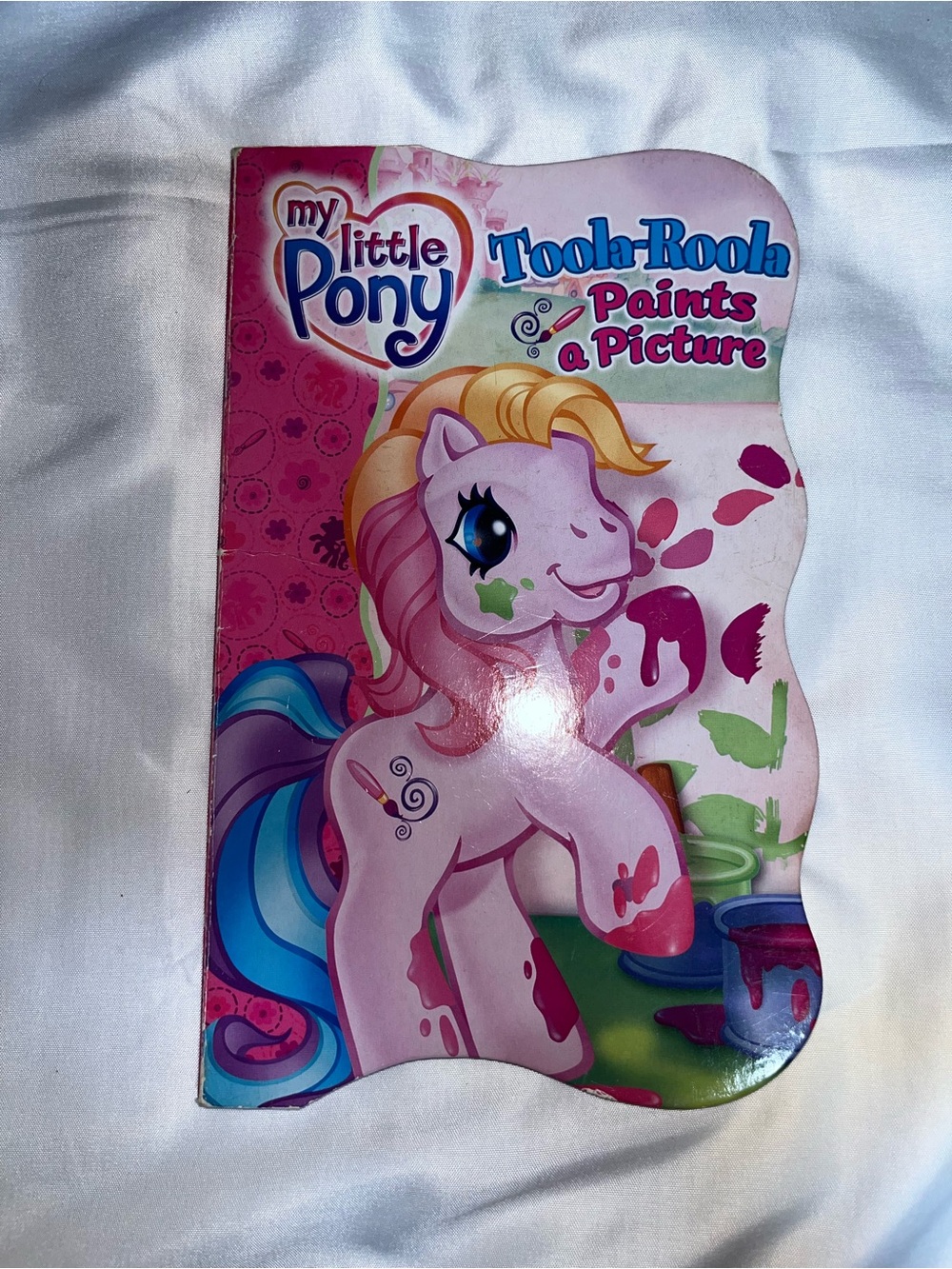 My Little Pony Toola Roola Paints a Picture Board Book Hasbro 2008 Vintage Y2K